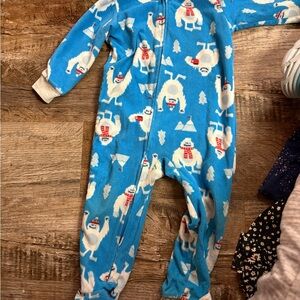 Carter's Blue Yeti Print Footie